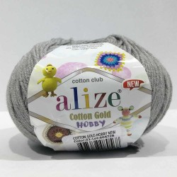 Alize Cotton Gold Hobby New 21 Gri Melanj