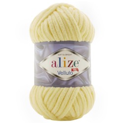 Alize Velluto Kadife Örgü İpi 13 Açık Sarı Rengi