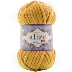 Alize Velluto Kadife Örgü İpi 2 Hardal Rengi