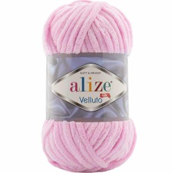 Alize Velluto Kadife Örgü İpi 31 Bebe Pembe Rengi