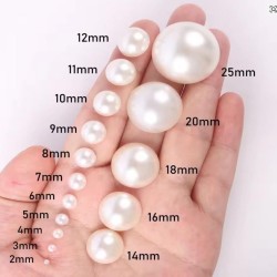 Delikli Tam Krem İnci Boncuk 4 Mm ( 100 Gr )