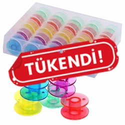 Dikiş Makinası Plastik Masurası 25 Adet Ve Saklama Kutusu
