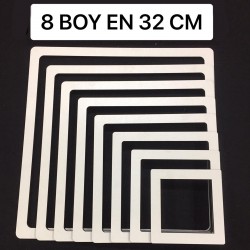 Düş Kapanı Makrome Halkası Kare 8 Boy Beyaz