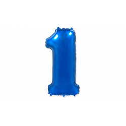 Folyo Balon Rakam 1 Mavi 32 İnc ( 80 Cm )