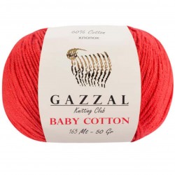 Gazzal Baby Cotton Örgü İpi 3418 Kırmızı