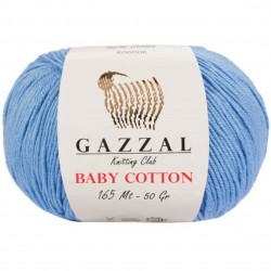 Gazzal Baby Cotton Örgü İpi 3423 Açık Mavi