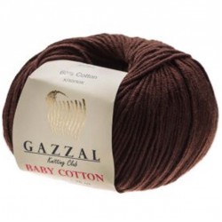 Gazzal Baby Cotton Örgü İpi 3436 Kahverengi