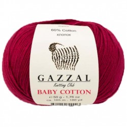 Gazzal Baby Cotton Örgü İpi 3442 Bordo