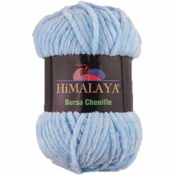 Himalaya Bursa Chenille Kadife Örgü İpi ( 100 Gram ) Açık Mavi