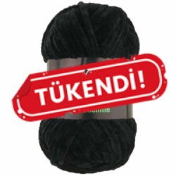 Himalaya Bursa Chenille Kadife Örgü İpi ( 100 Gram ) Siyah
