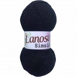 Lanoso Simsim Örgü İpi 6060 Siyah Siyah Sim