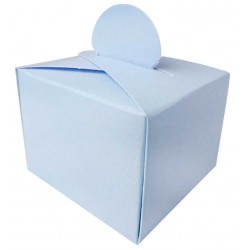 Lokumluk Karton Kutu Makaron Mavi 4.5X5.5 Cm ( 25 Adet )