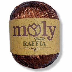 Moly Metalik Rafya ( 50 Gram ) Kahverengi