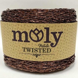 Moly Metalik Twisted Bükümlü Sim İp ( 250 Gram ) Kahverengi