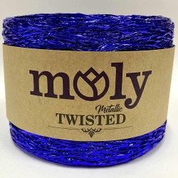 Moly Metalik Twisted Bükümlü Sim İp ( 250 Gram ) Saks Mavisi