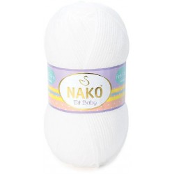 Nako Elit Baby Örgü Bebe İpi 208 Beyaz