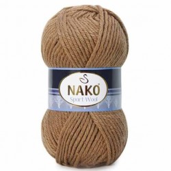 Nako Sport Wool El Örgü İpi 10126 Karamel