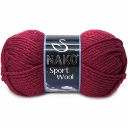 Nako Sport Wool El Örgü İpi 6592 Bordo