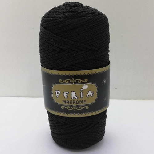 Peria Polyester Makrome İpi Siyah ( 100 Gr )