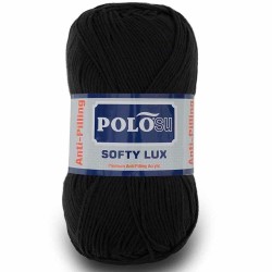 Polosu Softy Lux Bebe El Örgü İpi 435 Siyah ( 5 Adet )