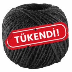 Renkli Jüt İp Siyah ( Hasır İp -Kendir İp -Çuval İpi -Kırnap İpi )