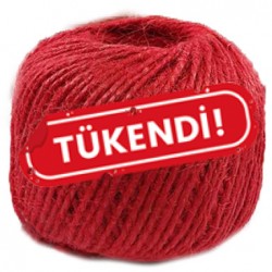 Renkli Jüt İp Kırmızı ( Hasır İp -Kendir İp -Çuval İpi -Kırnap İpi )